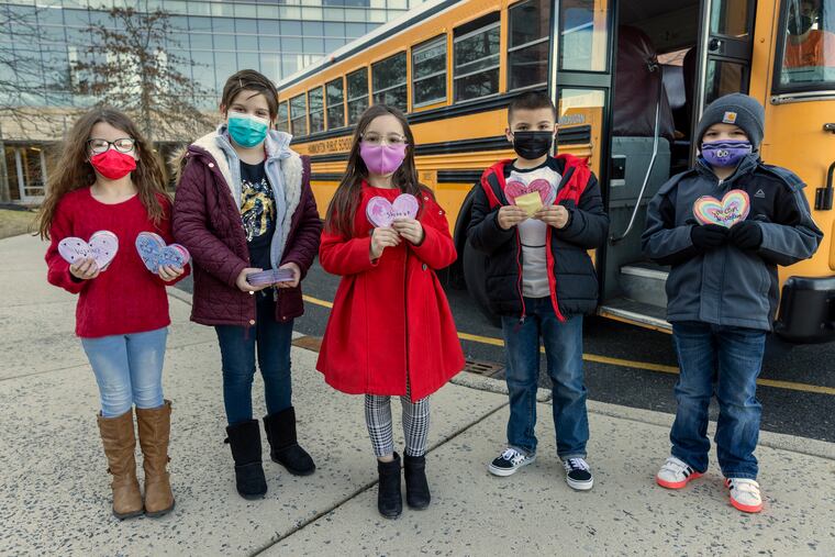 From left are students Nola Scaffidi, Vera Birnbaum, Amilia Acheson, Ethan Morales and Giovanni Palmieri.