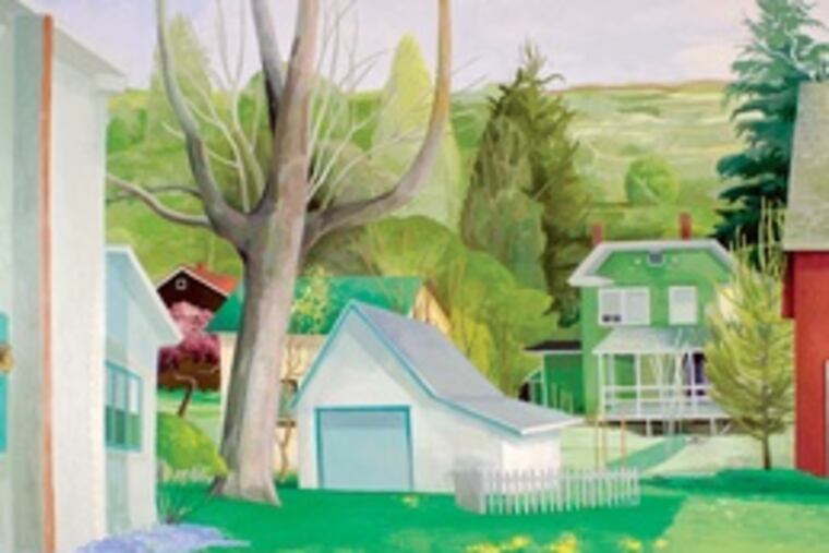 Celia Reisman's painting, "Village Green" (2007), oil on canvas, is at Gross McCleaf Gallery through Nov. 28.