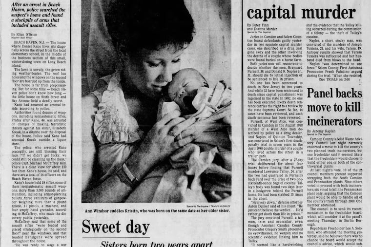 Ann Windsor holds her newborn daughter, Kristin Leigh, who was a homemade valentine. And a statistically extraordinary one.