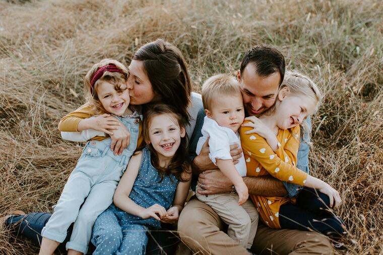 Tiffany and Gregg with children (from left) Gracen, Alice, Everest and Belle.