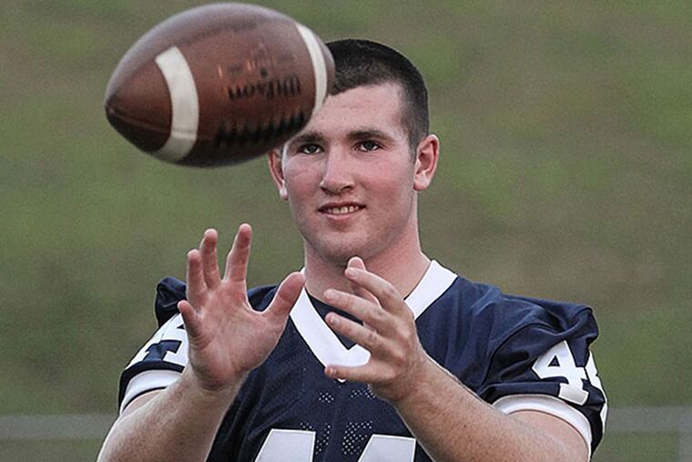 Quarterback Mike Welsh of Shawnee, Wednesday, September 2, 2015. ( STEVEN M. FALK / Staff Photographer )