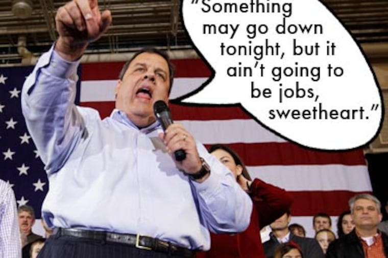 N.J. Gov. Chris Christie's response to female hecklers during a N.H. rally for Mitt Romney has raised eyebrows among some.