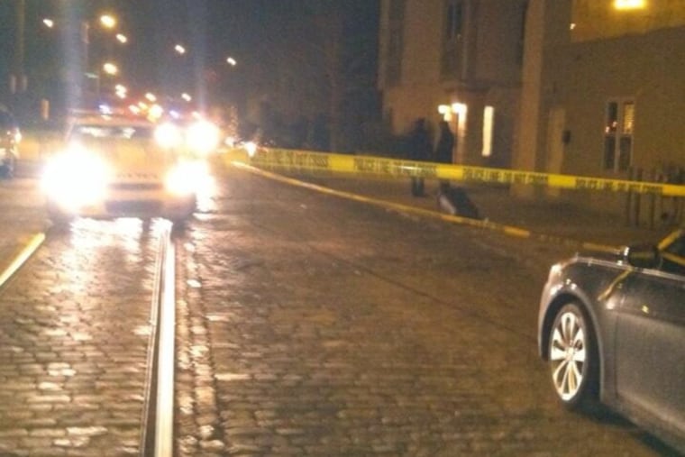 File photo of a crime scene on Front Street in Northern Liberties.