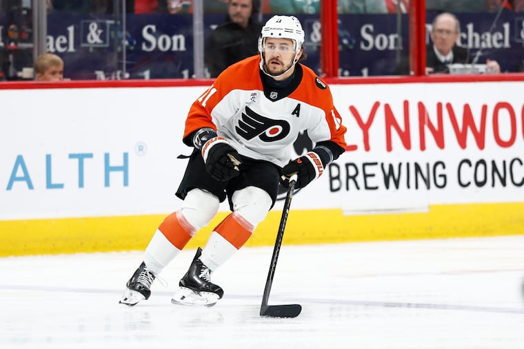 Flyers right wing Travis Konecny has one goal and four points in nine postseason games, despite being tied for fourth on the Flyers in individual shot attempts.