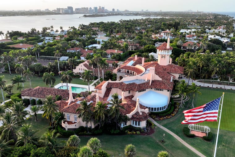 An aerial view of former President Donald Trump's Mar-a-Lago estate in Palm Beach, Fla., taken on Aug. 10, 2022.