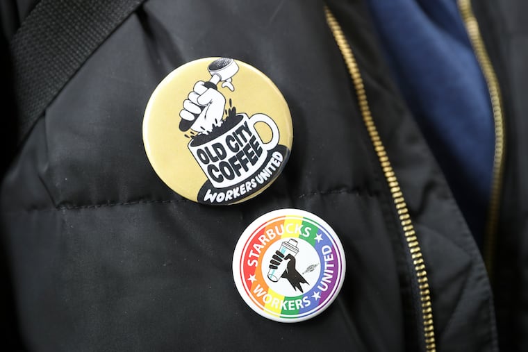 Starbucks workers at four Philadelphia stores voted to unionize on Wednesday, May 25. Workers at one store voted against forming a union.