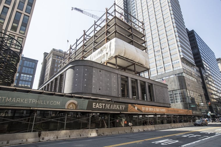 East Market construction looking south from Market Street between 12th and 11th. Streets where a new T.J. Maxx will go in.