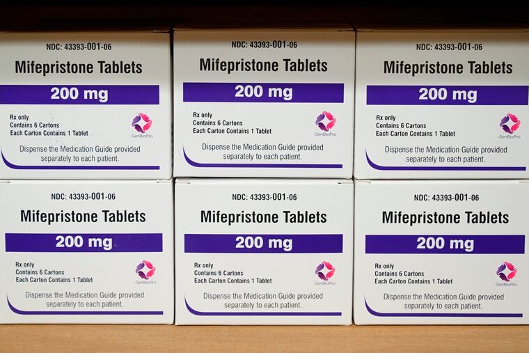 Boxes of the drug mifepristone sit on a shelf at the West Alabama Women's Center in Tuscaloosa, Ala., in 2022.