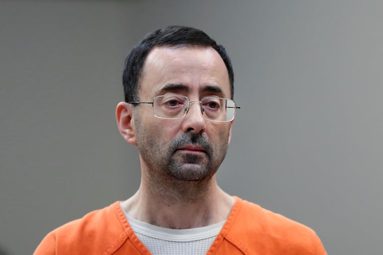 Dr. Larry Nassar appears in court in 2017.