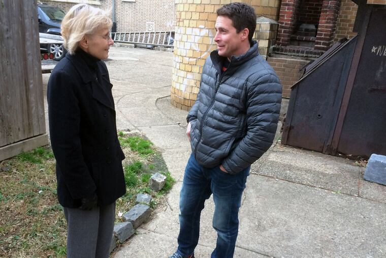 Sister Linda Lukiewski got a hand from Billy Cooper removing an old incinerator. Now she needs help with repairs on the site.