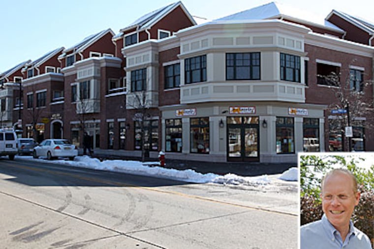 The Lumber Yard at Powell Lane and Haddon Ave in Collingswood, NJ. Inset: Mayor Jim Maley. (Laurence Kesterson / Staff Photographer)