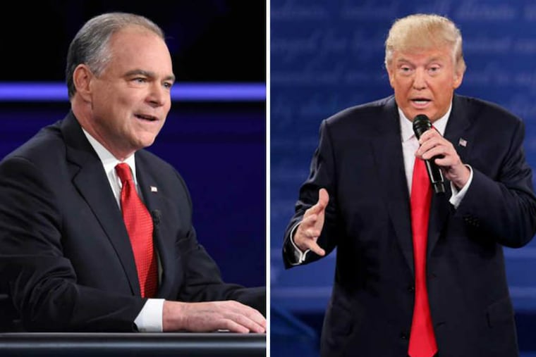 Democratic vice presidential candidate Tim Kaine says he's not surprised at the way Donald Trump treats women.