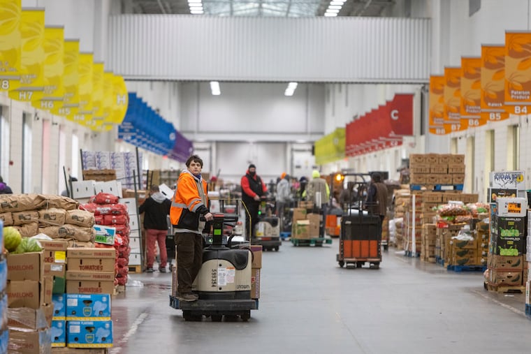 Interior of the Philadelphia Produce Center, 6700 Essington Ave., Philadelphia, Thursday, February 24, 2022.