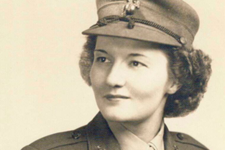 Constance Wells Bevins served willingly in the Marine Corps during World War II despite her parents' objections.