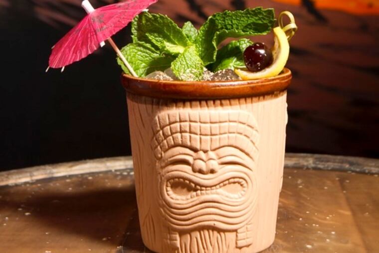 Trader Vic's Mai Tai is shown at The Yachtsman at 1444 Frankford Ave. on Sept. 19, 2014. ( CHARLES FOX / Staff Photographer )