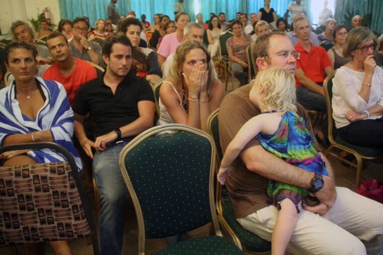 Passengers who were aboard the Air France plane that made an emergency landing in Kenya learned of the bomb scare as they gathered in Mombasa.