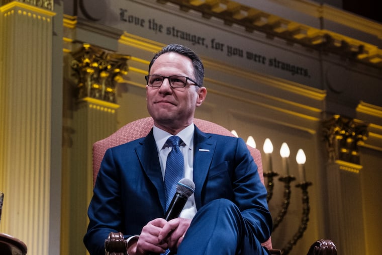 Gov. Josh Shapiro, pictured during a Washington, D.C. appearance Jan. 29 promoting his new memoir, is calling on Pennsylvania lawmakers to send him a bill to ban cell phones during the school day.