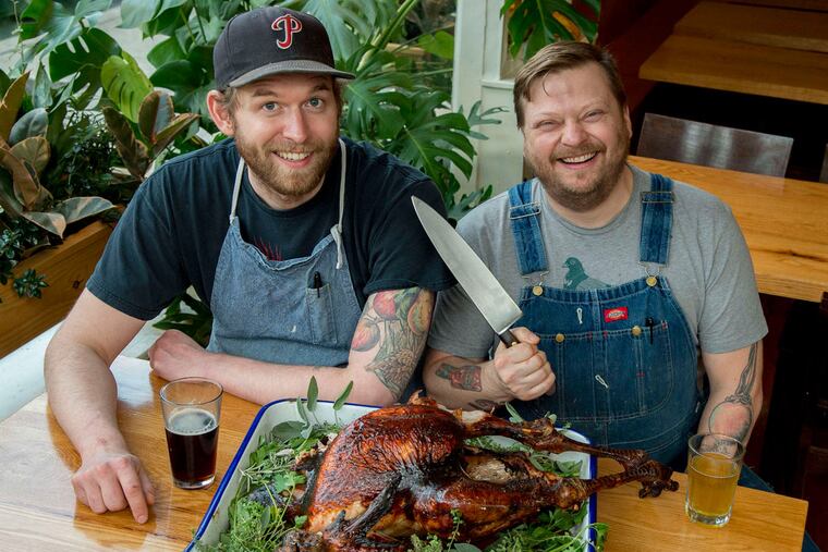 Co-owners Pat O'Malley (left) and Scott Schroeder updated flavors with the kind of fun, eclectic, and seasonal twists that define the Hungry Pigeon.