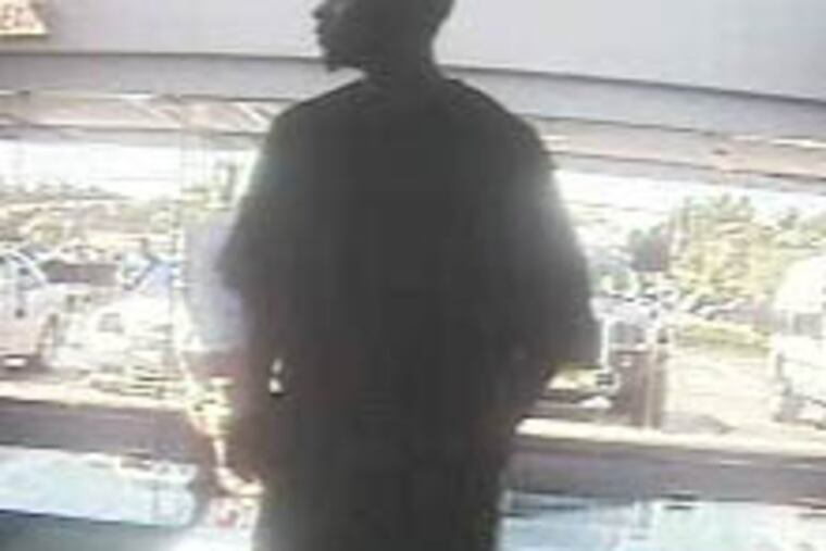 The Gloucester County Prosecutor's Office released this image of a suspect in the robberies of the Commerce Bank branch on Sicklerville Road in Monroe Township.