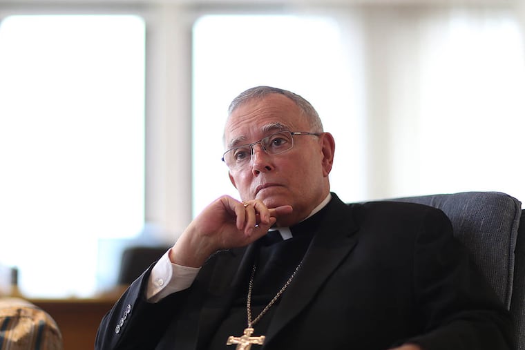 Archbishop Charles J. Chaput acknowledges hoping for a measure of tranquility after four challenging years that have included planning for Pope Francis’ visit. His time here, Chaput said, “has not been the typical life of a bishop.” (DAVID MAIALETTI / Staff Photographer)