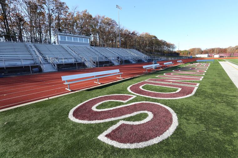 Scene of a shooting at the Pleasantville High School football field during a game against Camden High School.