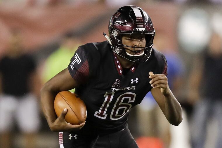 Todd Centeio might be the No. 3 quarterback on the Owls depth chart, but coaches love his running ability.