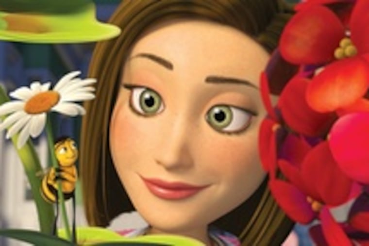 Barry B. Benson makes friends with a human (Renée Zellweger).