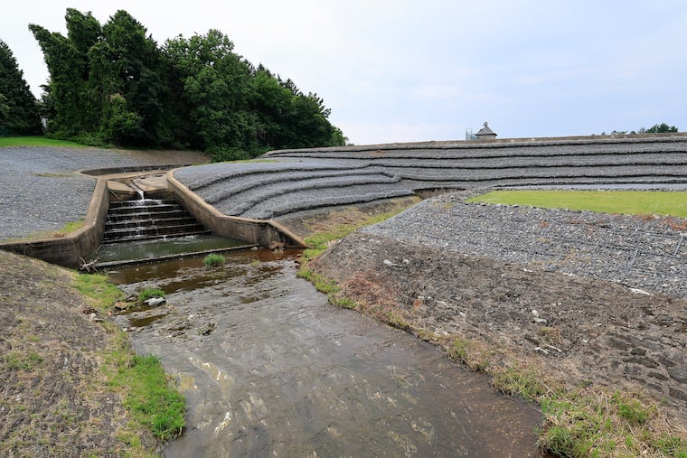 A view of the Township Line Dam along Airport Road in West Goshen.