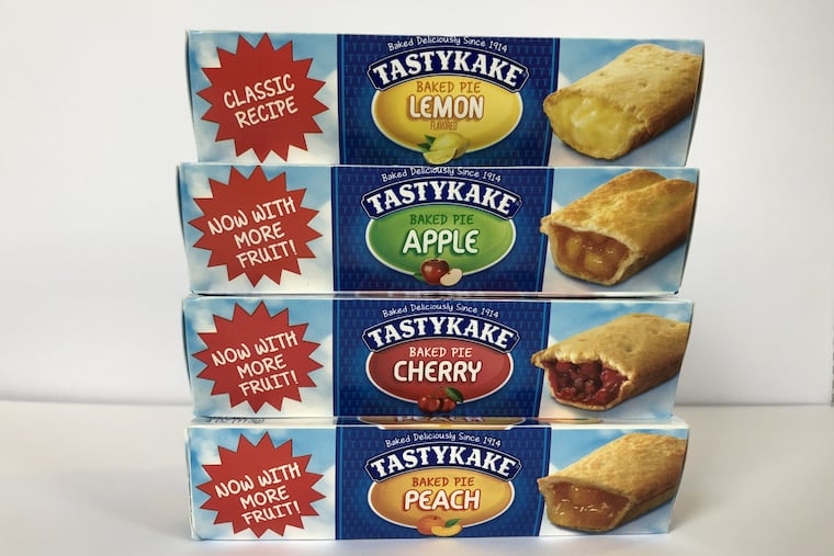 A few flavors of Tastykake's "classic recipe" baked pies.