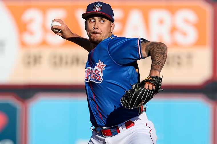 Orion Kerkering made four appearances at triple-A Lehigh Valley before being reinstated by the Phillies on Tuesday.