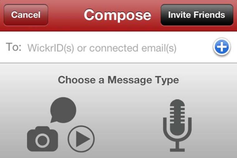 apptitude06 screen shot from the app Wickr (cq).