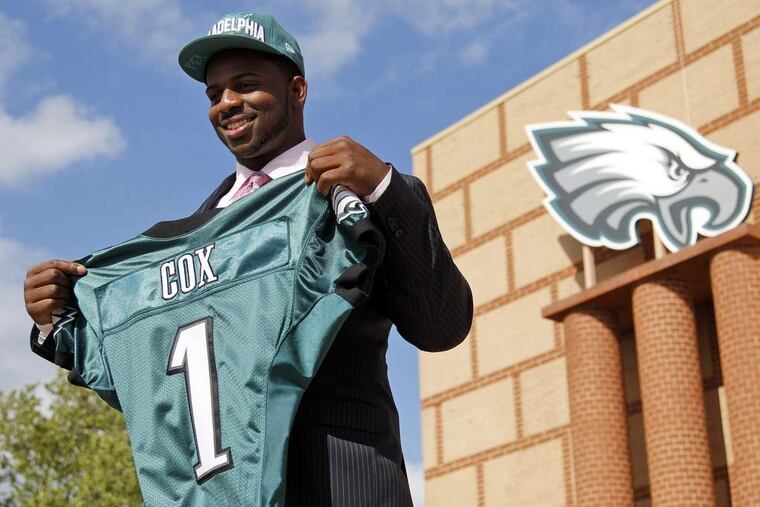 Fletcher Cox seems like a good choice for Eagles at 12th overall.
ASSOCIATED PRESSS
