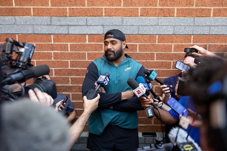 Jordan Mailata answered questions on Tuesday about the significant changes to the Eagles' offensive staff.