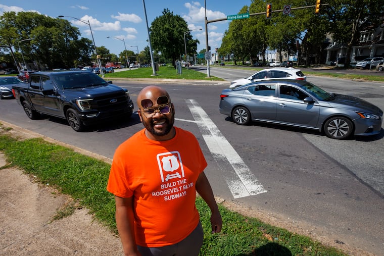 The author on Roosevelt Boulevard near Rising Sun Avenue in August.