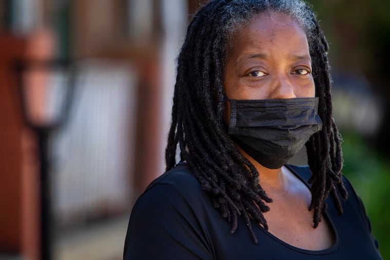 Sarah Perren outside her West Philadelphia home.