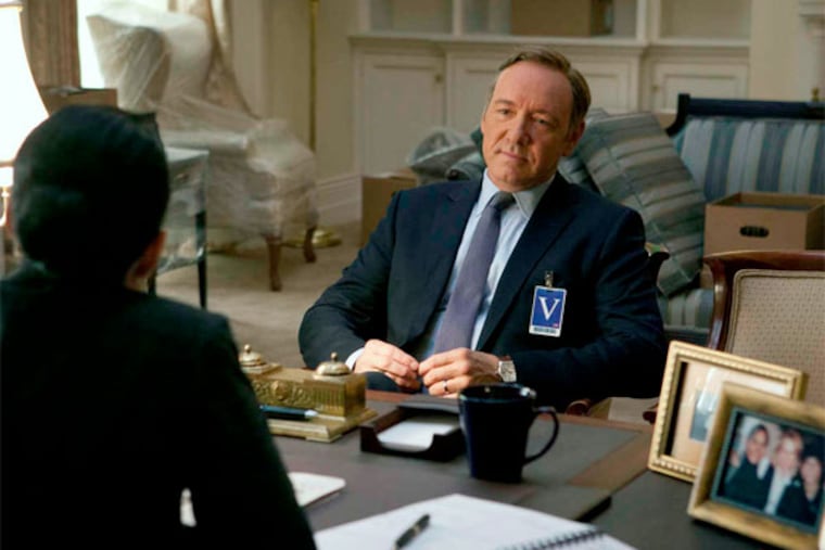 Spacey portrays a House majority whip in what he describes as "sort of the new television series that isn't on television."
