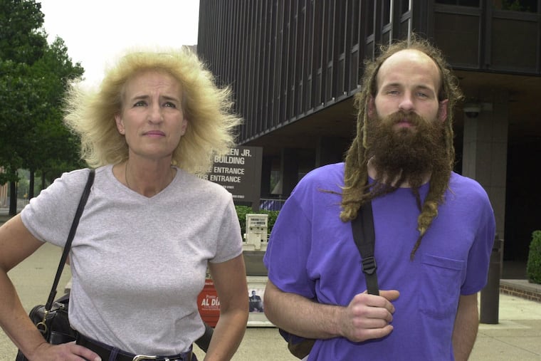 Mitchell Guilliatt, then 27, and his mother leave federal prison in June 2001 in Philadelphia.