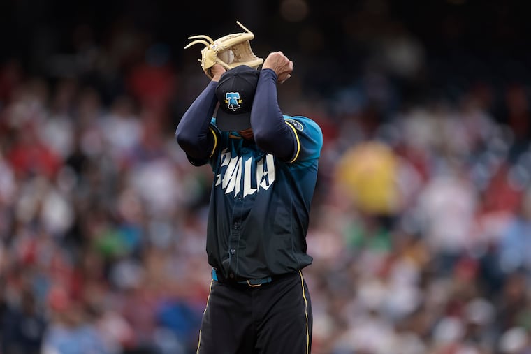 Cristopher Sánchez walked three batters and committed two errors in his start against the Pirates.