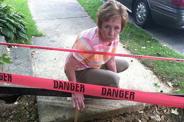 Stu Bykofsky sped up efforts to get Carol Wendell's sidewalk fixed. (Stu Bykofsky/Staff)
