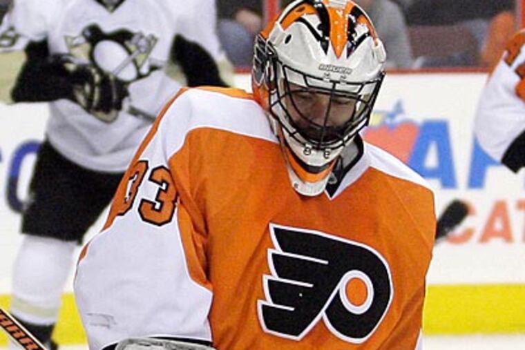 Flyers goaltender Brian Boucher is 8-1-1 in his last 10 starts. (Yong Kim/Staff file photo)