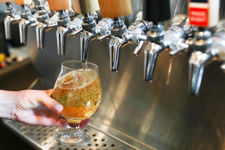Cider on tap at Hale & True Cider Co. in the Bella Vista section of Philadelphia.
