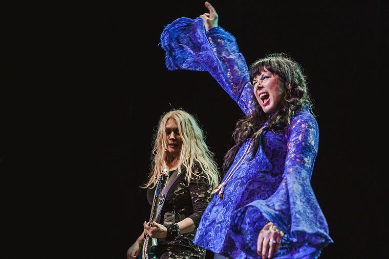 Hard-rock Heart - Nancy (left) and Ann Wilson - will play Sunday in Camden with Joan Jett and Cheap Trick.