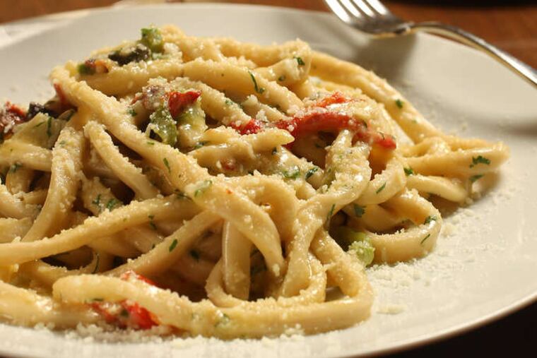 The giant single mugnaia noodle from Le Virtu.