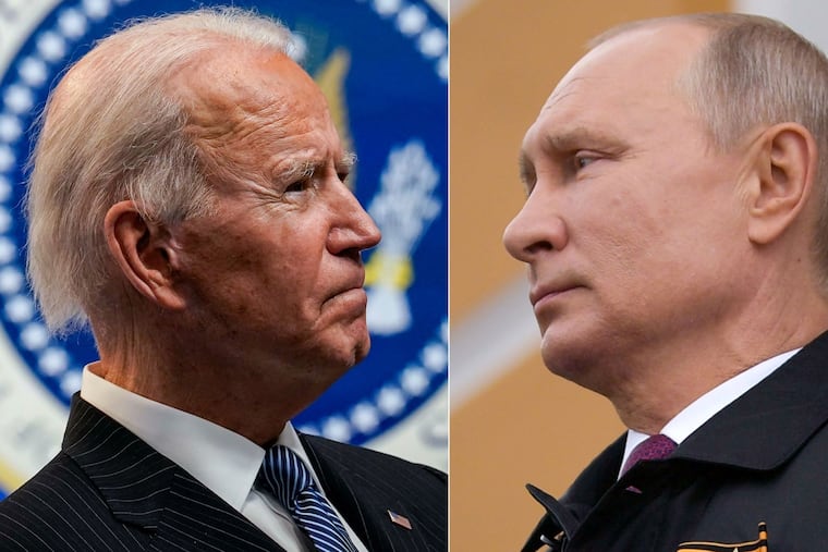 U.S. President Joe Biden and Russian President Vladimir Putin.