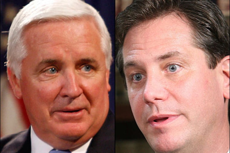 Gov. Corbett and possible primary challenger Bruce Castor