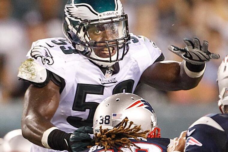 Eagles linebacker Emmanuel Acho. (Ron Cortes/Staff Photographer)
