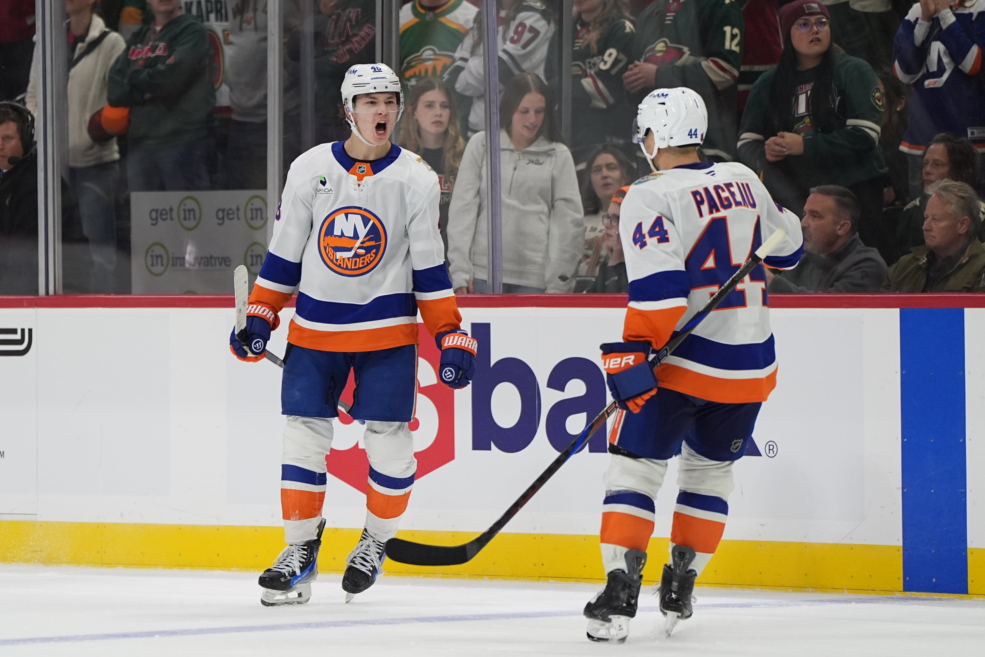 Schaefer scores his 2nd goal of the game in OT to lift Islanders past Wild, 4-3