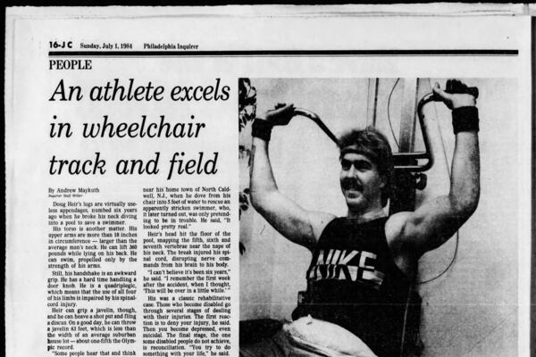 Andre Viger From The Inquirer archives: An athlete excels in wheelchair track and field