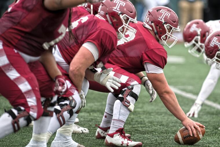 Matt Hennessy appeared in all but one of the Owls’ games last season, and he’s gearing up for another strong campaign at center in 2018.