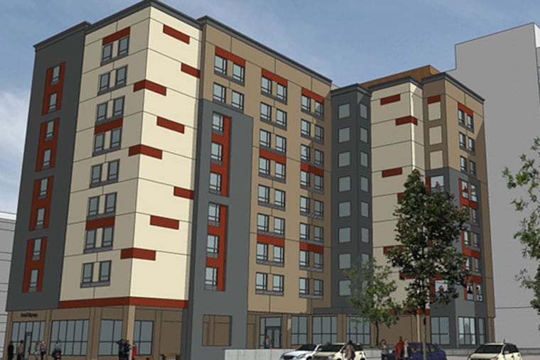 Sister Mary Scullion's Project HOME and the Philadelphia Chinatown Development Corp. (PCDC) will build a $23.5 million apartment complex on what is currently an empty lot on the south side of Arch Street in Chinatown. (Artist's rendering from projecthome.org)